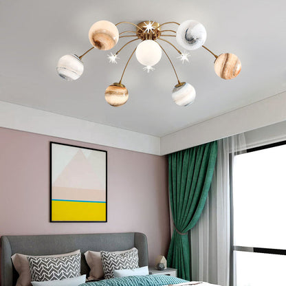 Contemporary Moon Ceiling Light