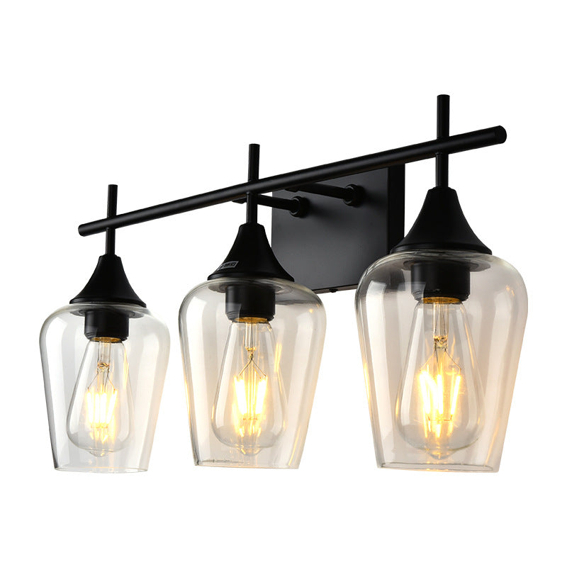 Traditional Wine Glass Iron 2/3 Light Wall Sconce Lamp