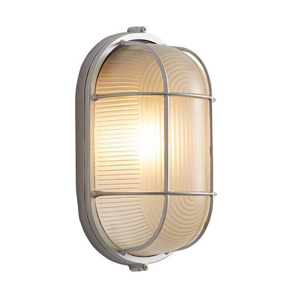 Aluminum Glass Round Oval 1-Light Wall Sconce Lamp