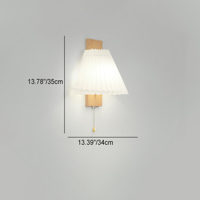Nordic Iron PVC Cubic Pleated 1-Light Wall Sconce Lamp