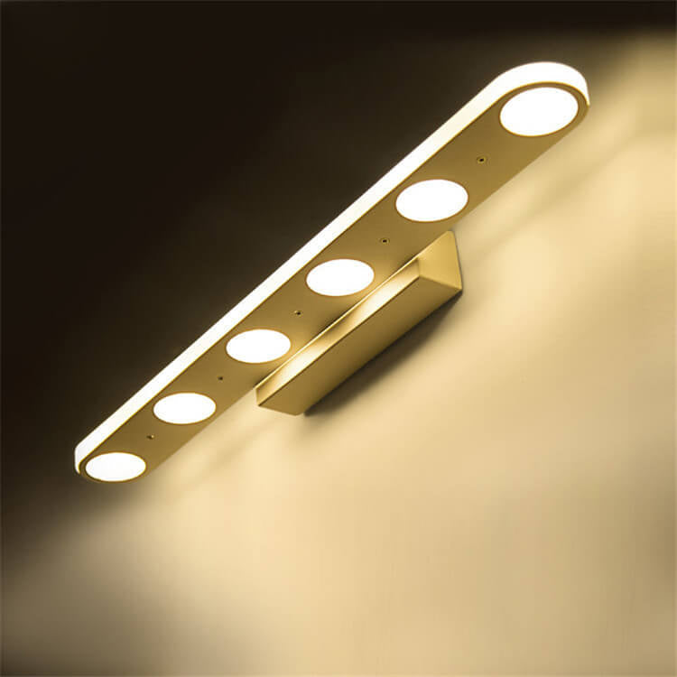 White Oval Acrylic Vanity Light 4/6 Light Wall Sconce Lamp