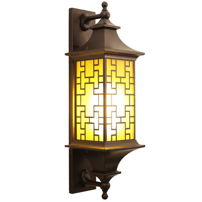 Chinese Cage Waterproof 1-Light Outdoor Wall Sconce Lamp