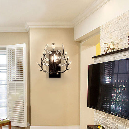 Light Candle Crystal Lamp Holder 1-Light Wall Sconce Lamp
