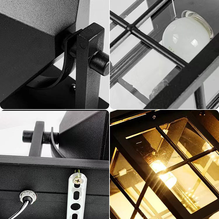 Simplicity Square Glass Shade 1-Light Wall Sconce Lamp