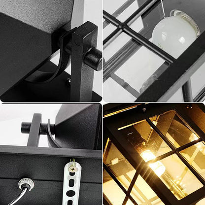 Simplicity Square Glass Shade 1-Light Wall Sconce Lamp