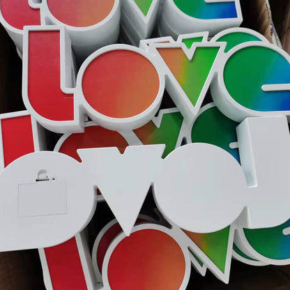 Contemporary Love Letters Table Lamp