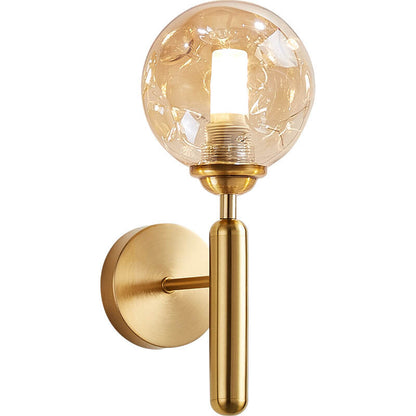 Simple Light Luxury Glass Sphere 1-Light Wall Sconce Lamp