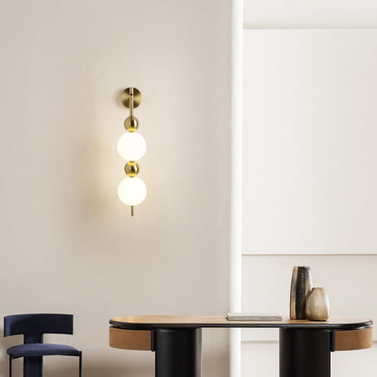 Round Ball String Aluminum Plastic LED Wall Sconce Lamp