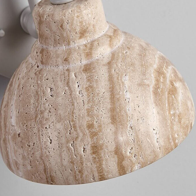 Japanese Travertine Bowl Shape 1-Light Wall Sconce Lamp