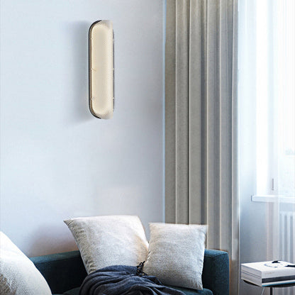 Iron Pattern Acrylic Column Shade LED Wall Sconce Lamp