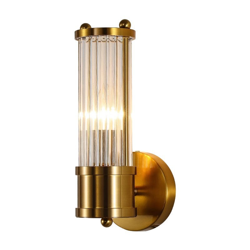 Scandinavian Base Iron Crystal 1/2 Light Wall Sconce Lamp