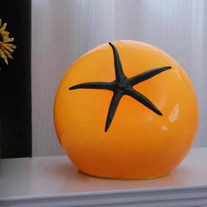Modern Art Deco Resin Tomato Decorative USB LED Table Lamp For Living Room
