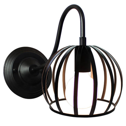 Retro Iron Hollow Semicircle 1-Light Wall Sconce Lamp
