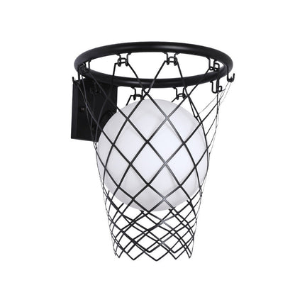 Deco Iron Glass Basketball Hoop 1-Light Wall Sconce Lamp