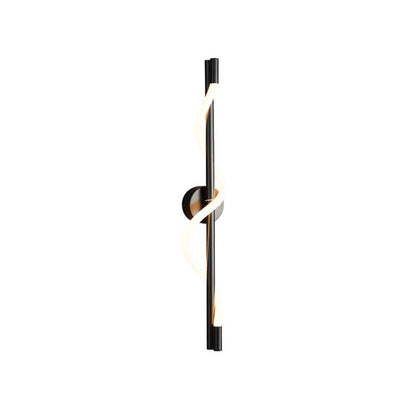 Copper-Plated Curve Long Bar Copper LED Wall Sconce Lamp