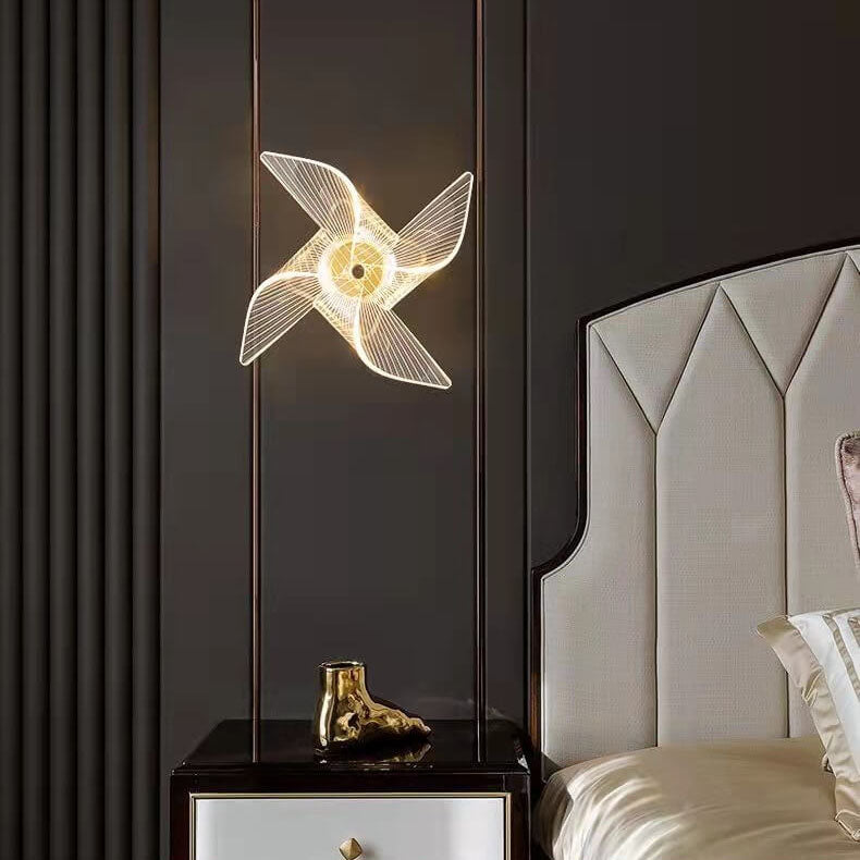 Light Luxury Pinwheel Acrylic Aluminum LED Wall Sconce Lamp