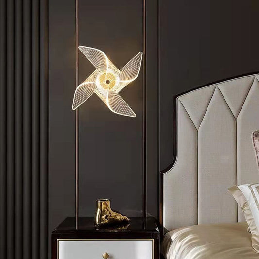 Light Luxury Pinwheel Acrylic Aluminum LED Wall Sconce Lamp