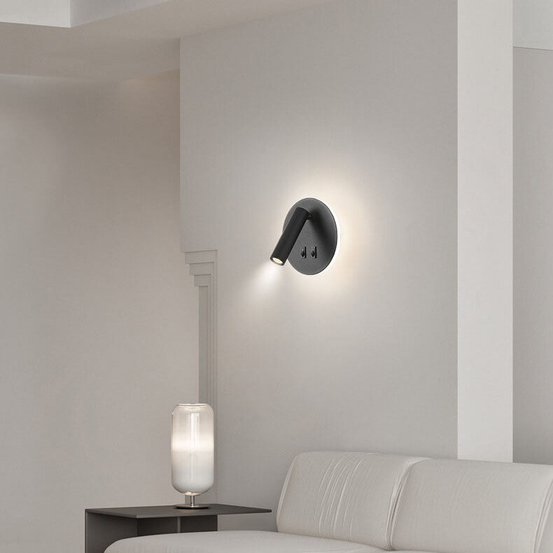 Simplicity Aluminum Rotate Circular LED Wall Sconce Lamp
