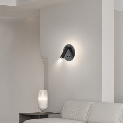 Simplicity Aluminum Rotate Circular LED Wall Sconce Lamp