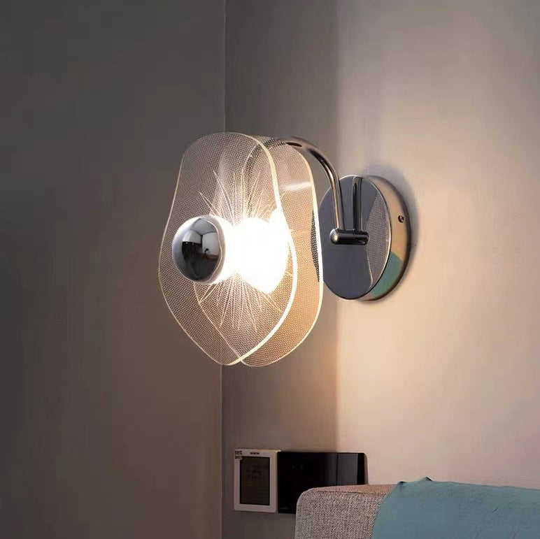 Nordic Acrylic Flower Shade Hardware LED Wall Sconce Lamp