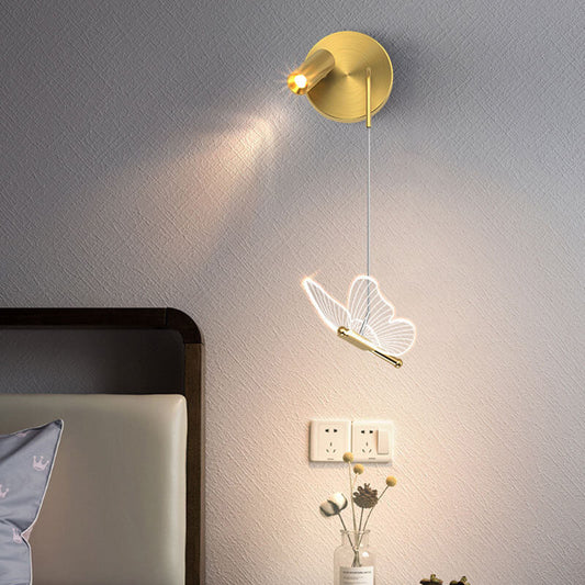 Iron Butterfly Spotlight Design LED Wall Sconce Lamp