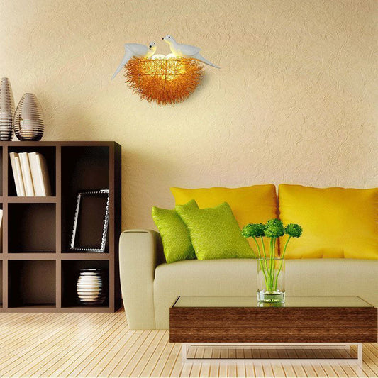 Creative Aluminum Bird's Nest 3/5-Light Wall Sconce Lamp