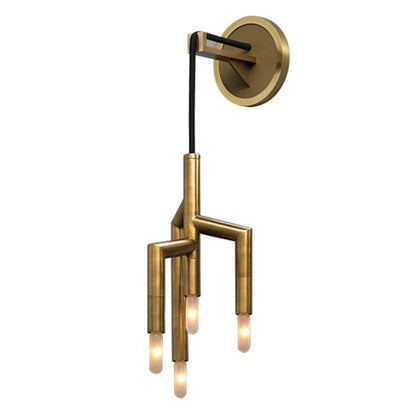 Industrial Copper Strip Pendant 4-Light Wall Sconce Lamp