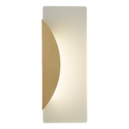Luxury Full Copper Rectangular Acrylic LED Wall Sconce Lamp