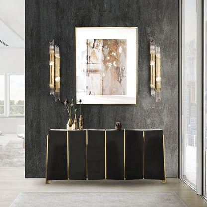 Luxury Long Tube Stainless Steel 2/4 Light Wall Sconce Lamp