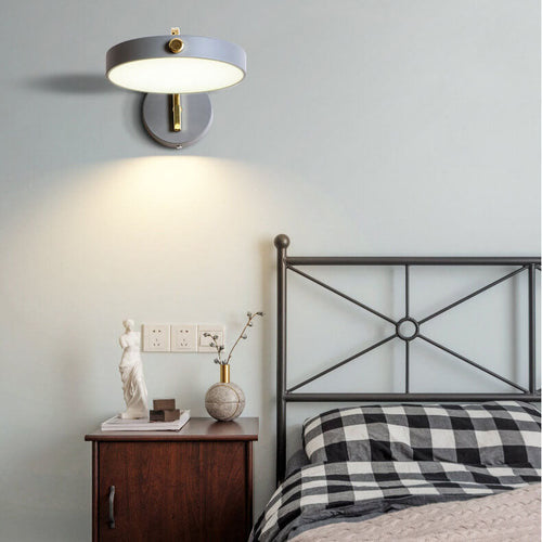 Macaron Color Round Head Iron Acrylic LED Wall Sconce Lamp