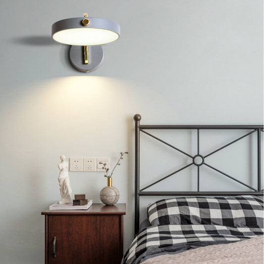 Macaron Color Round Head Iron Acrylic LED Wall Sconce Lamp