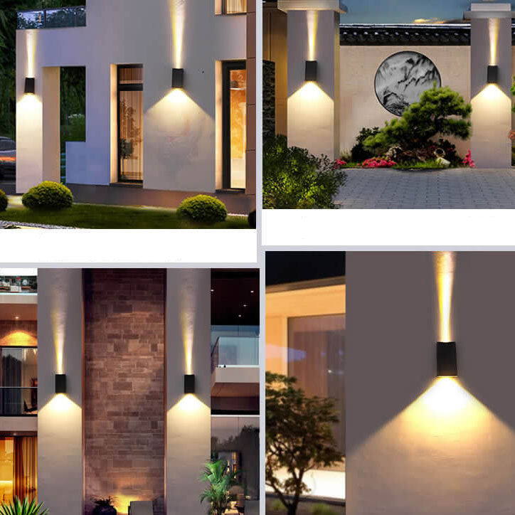 Solar Trapezoid Outdoor Waterproof LED Wall Sconce Lamp