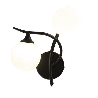 Simplicity Spherical Glass Shade 2-Light Wall Sconce Lamp