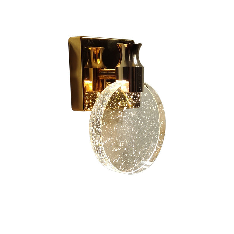 Nordic Hardware Crystal Round LED Wall Sconce Lamp