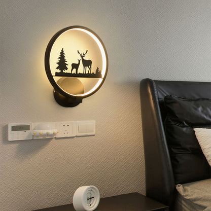 European-style Round Silicone Acrylic LED Wall Sconce Lamp