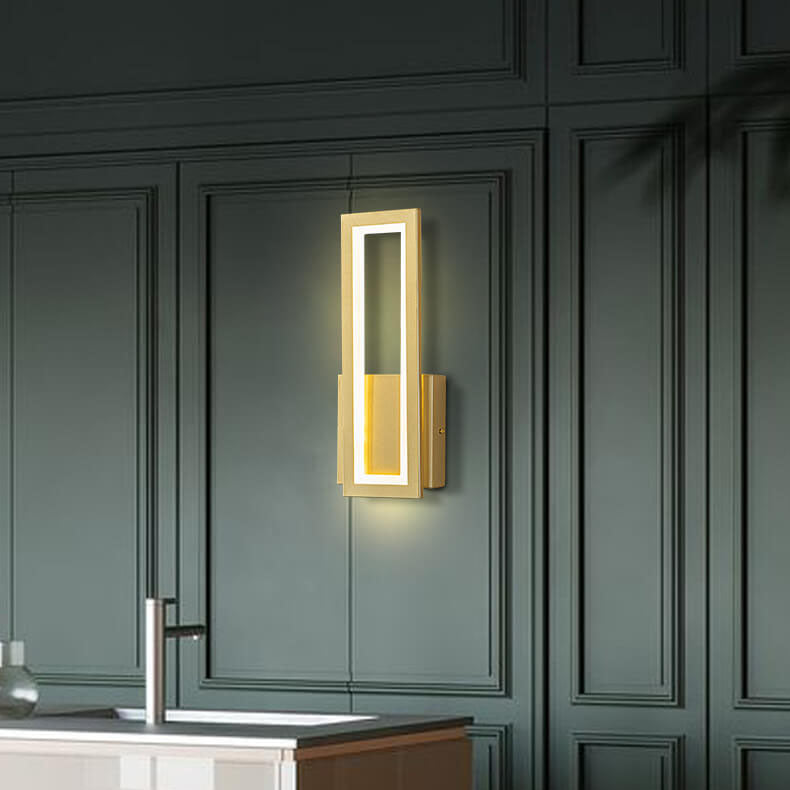 Solid Color Rectangular Acrylic LED Wall Sconce Lamp
