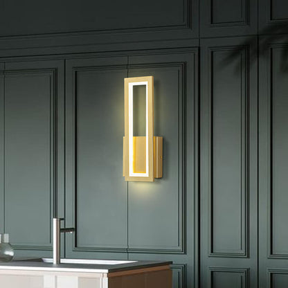 Solid Color Rectangular Acrylic LED Wall Sconce Lamp