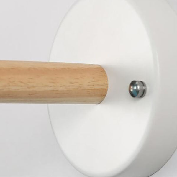 Macaron Solid Color Ironwood 1-Light Wall Sconce Lamp