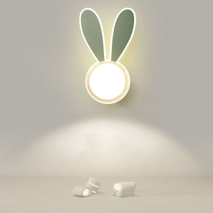 Creative Rabbit Round Acrylic LED Wall Sconce Lamp