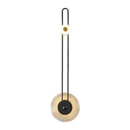 Deco Grain Glass Shade Iron Long Pole LED Wall Sconce Lamp