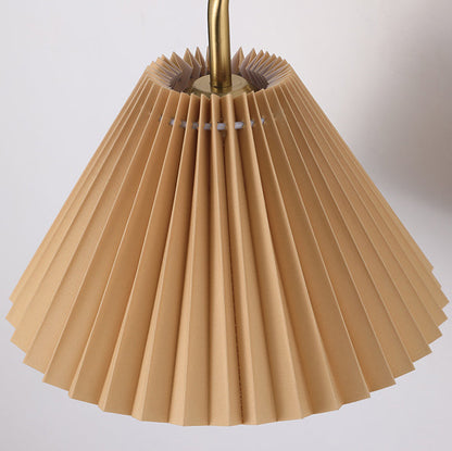 Simplicity Cone Iron Fabric 1-Light Wall Sconce Lamp