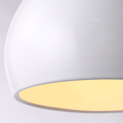 Modern Solid Color Round Head Iron 1-Light Pendant Light