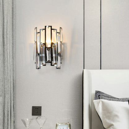 Stainless Multiple Rectangular 1/2 Light Wall Sconce Lamp