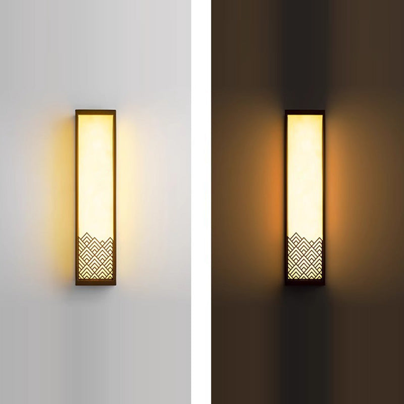 Chinese Imitation Marble Cubic LED Outdoor Wall Sconce Lamp