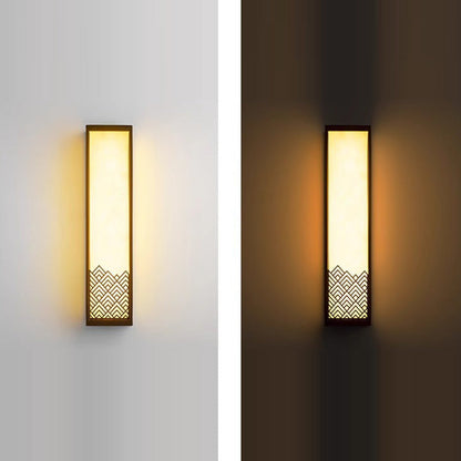 Chinese Imitation Marble Cubic LED Outdoor Wall Sconce Lamp