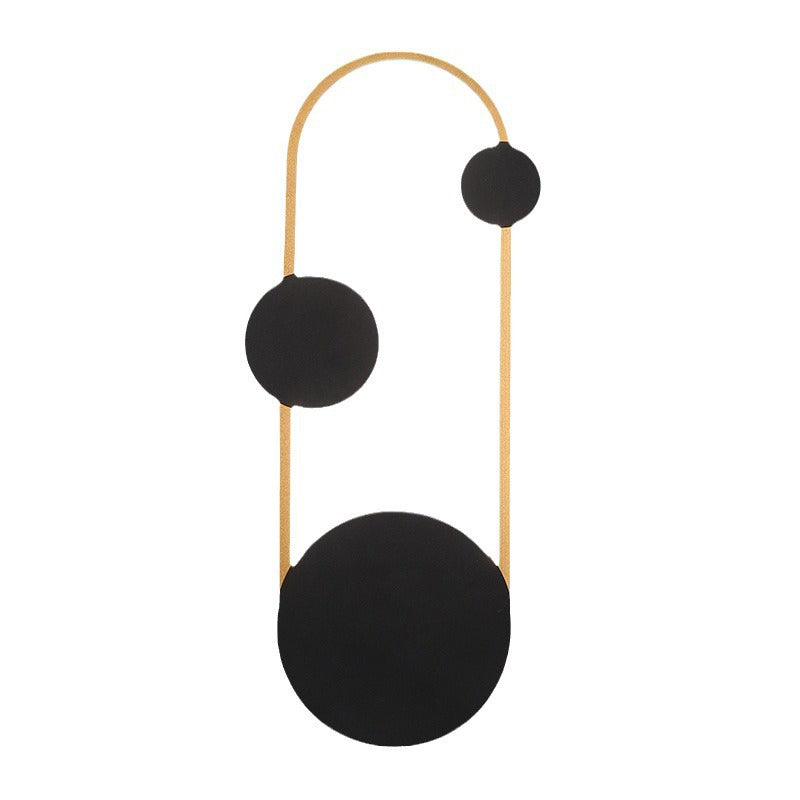 Iron Aluminum Round Elliptical LED Wall Sconce Lamp