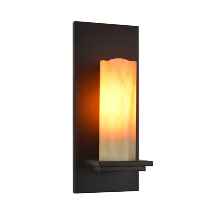 Industrial Vintage Iron Marble 1-Light Wall Sconce Lamp
