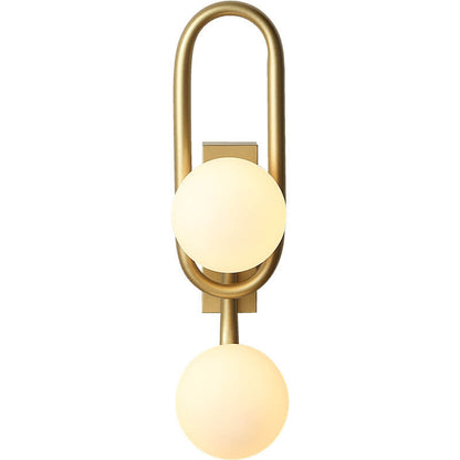 Light Luxury Iron Gold Magic Bean 2-Light Wall Sconce Lamp