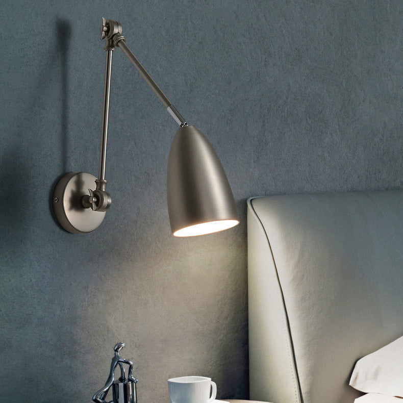 Simplicity Rocker Arm Long Rod 1-Light Wall Sconce Lamp