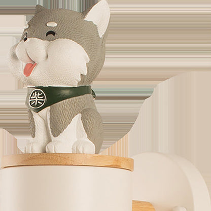 Resin Puppy Iron Cylinder Shade 1-Light Wall Sconce Lamp